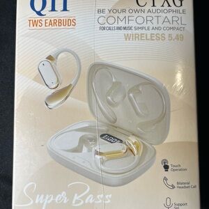 Qi TWS Earbuds with Charging Case - Gold